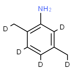 ChemSpider 2D Image | 2,4,5-trideuterio-3,6-bis(deuteriomethyl)aniline | C8H6D5N
