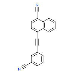 ChemSpider 2D Image | 4-[(3-Cyanophenyl)ethynyl]-1-naphthonitrile | C20H10N2