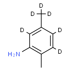 ChemSpider 2D Image | 2,4,5-trideuterio-6-methyl-3-(trideuteriomethyl)aniline | C8H5D6N