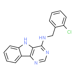 ChemSpider 2D Image | N-(2-Chlorobenzyl)-5H-pyrimido[5,4-b]indol-4-amine | C17H13ClN4