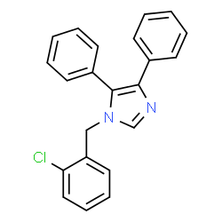 ChemSpider 2D Image | 1-[(2-chlorophenyl)methyl]-4,5-diphenyl-imidazole | C22H17ClN2