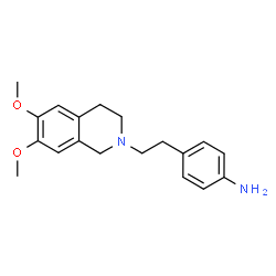 ChemSpider 2D Image | 4-[2-(6,7-Dimethoxy-3,4-dihydroisochinolin-2(1H)-yl)ethyl]anilin | C19H24N2O2