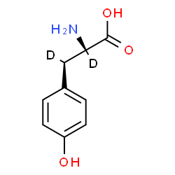ChemSpider 2D Image | (betaR)-(alpha,beta-~2~H_2_)Tyrosine | C9H9D2NO3