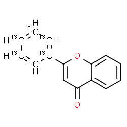 ChemSpider 2D Image | 2-(~13~C_6_)Phenyl-4H-chromen-4-one | C913C6H10O2