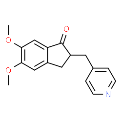 ChemSpider 2D Image | 5,6-Dimethoxy-2-(4-pyridinylmethyl)-1-indanone | C17H17NO3