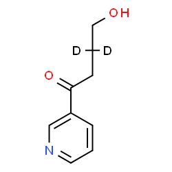 ChemSpider 2D Image | 4-Hydroxy-1-(3-pyridinyl)-1-(3,3-~2~H_2_)butanone | C9H9D2NO2