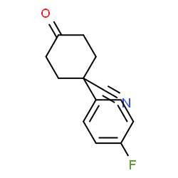 ChemSpider 2D Image | 4-Cyano-4-(4-fluorophenyl)cyclohexanone | C13H12FNO