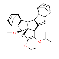 ChemSpider 2D Image | (1S,2R,3R,4R,5S,6S,9R,10S,11S,12S,16R,19S,20R)-14,15-Diisopropoxy-11-methoxyoctacyclo[18.2.1.1~6,9~.0~2,19~.0~3,17~.0~4,12~.0~5,10~.0~12,16~]tetracosa-7,14,17,21-tetraen-13-one | C31H38O4