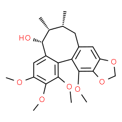 ChemSpider 2D Image | (5R,6R,7R)-1,2,3,13-Tetramethoxy-6,7-dimethyl-5,6,7,8-tetrahydrobenzo[3',4']cycloocta[1',2':4,5]benzo[1,2-d][1,3]dioxol-5-ol | C23H28O7