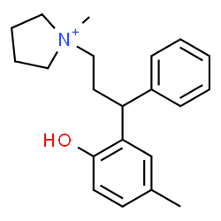 ChemSpider 2D Image | 1-[3-(2-Hydroxy-5-methylphenyl)-3-phenylpropyl]-1-methylpyrrolidinium | C21H28NO