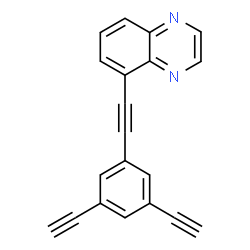 ChemSpider 2D Image | 5-[(3,5-Diethynylphenyl)ethynyl]quinoxaline | C20H10N2