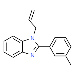 ChemSpider 2D Image | 1-Allyl-2-(3-methylphenyl)-1H-benzimidazole | C17H16N2