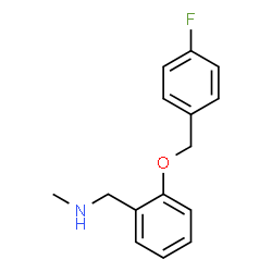 ChemSpider 2D Image | 1-{2-[(4-Fluorobenzyl)oxy]phenyl}-N-methylmethanamine | C15H16FNO