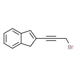 ChemSpider 2D Image | 2-(3-Bromo-1-propyn-1-yl)-1H-indene | C12H9Br