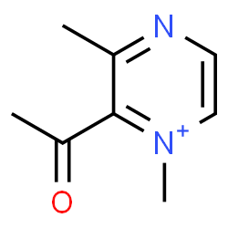 ChemSpider 2D Image | 2-Acetyl-1,3-dimethylpyrazin-1-ium | C8H11N2O