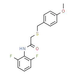 ChemSpider 2D Image | N-(2,6-Difluorophenyl)-2-[(4-methoxybenzyl)sulfanyl]acetamide | C16H15F2NO2S