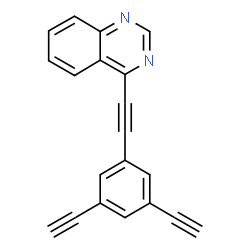ChemSpider 2D Image | 4-[(3,5-Diethynylphenyl)ethynyl]quinazoline | C20H10N2