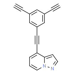 ChemSpider 2D Image | 4-[(3,5-Diethynylphenyl)ethynyl]pyrazolo[1,5-a]pyridine | C19H10N2