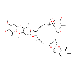 ChemSpider 2D Image | (2S,4'S,5S,6R,8'R,10'Z,12'S,13'S,14'Z,20'R,21'R,24'R)-6-[(2S)-2-Butanyl]-21',24'-dihydroxy-5,11',13',22'-tetramethyl-2'-oxo-5,6-dihydrospiro[pyran-2,6'-[3,7,19]trioxatetracyclo[15.6.1.1~4,8~.0~20,24~]
pentacosa[1(23),10,14,16]tetraen]-12'-yl 2,6-dideoxy-4-O-(2,6-dideoxy-3-O-methyl-alpha-L-arabino-hexopyranosyl)-3-O-methyl-alpha-L-arabino-hexopyranoside | C48H72O14