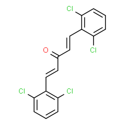 ChemSpider 2D Image | (1E,4E)-1,5-Bis(2,6-dichlorophenyl)-1,4-pentadien-3-one | C17H10Cl4O