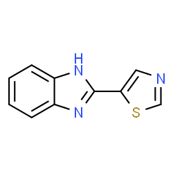 ChemSpider 2D Image | 2-(1,3-Thiazol-5-yl)-1H-benzimidazole | C10H7N3S