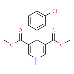 ChemSpider 2D Image | Dimethyl 4-(3-hydroxyphenyl)-1,4-dihydro-3,5-pyridinedicarboxylate | C15H15NO5