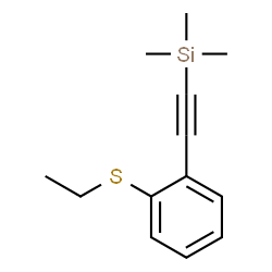 ChemSpider 2D Image | {[2-(Ethylsulfanyl)phenyl]ethynyl}(trimethyl)silane | C13H18SSi