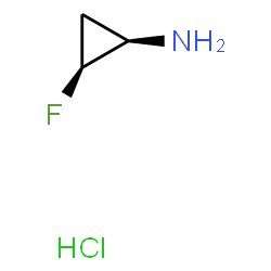 ChemSpider 2D Image | (1R,2S)-2-fluorocyclopropan-1-amine hydrochloride | C3H7ClFN