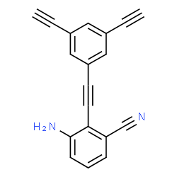 ChemSpider 2D Image | 3-Amino-2-[(3,5-diethynylphenyl)ethynyl]benzonitrile | C19H10N2
