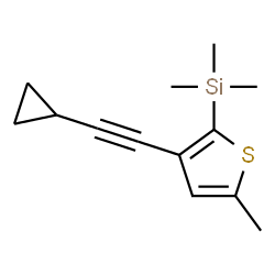 ChemSpider 2D Image | [3-(Cyclopropylethynyl)-5-methyl-2-thienyl](trimethyl)silane | C13H18SSi