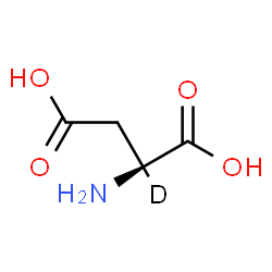 ChemSpider 2D Image | (2S)-2-amino-2-deuterio-butanedioic acid | C4H6DNO4