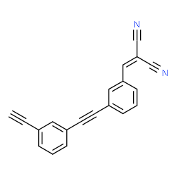 ChemSpider 2D Image | {3-[(3-Ethynylphenyl)ethynyl]benzylidene}malononitrile | C20H10N2