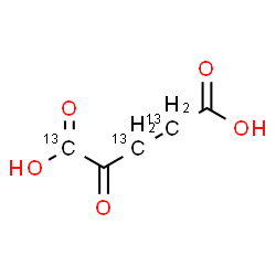 ChemSpider 2D Image | 2-Oxo(1,3,4-~13~C_3_)pentanedioic acid | C213C3H6O5