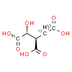ChemSpider 2D Image | 3-Carboxy-2,3-dideoxy-L-(1,2,5-~13~C_3_)-threo-pentaric acid | C313C3H8O7