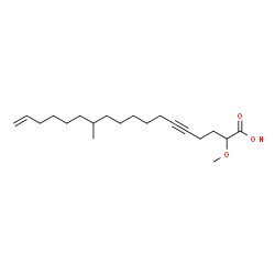 ChemSpider 2D Image | 2-Methoxy-12-methyl-17-octadecen-5-ynoic acid | C20H34O3