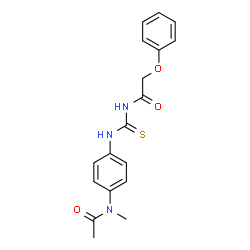 ChemSpider 2D Image | N-Methyl-N-(4-{[(phenoxyacetyl)carbamothioyl]amino}phenyl)acetamide | C18H19N3O3S