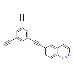 ChemSpider 2D Image | 6-[(3,5-Diethynylphenyl)ethynyl]cinnoline | C20H10N2