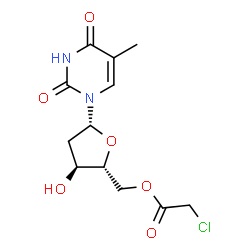 ChemSpider 2D Image | 5'-O-(Chloroacetyl)thymidine | C12H15ClN2O6