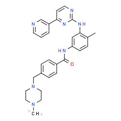 ChemSpider 2D Image | 4-{[4-(~11~C)Methyl-1-piperazinyl]methyl}-N-(4-methyl-3-{[4-(3-pyridinyl)-2-pyrimidinyl]amino}phenyl)benzamide | C2811CH31N7O