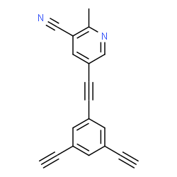 ChemSpider 2D Image | 5-[(3,5-Diethynylphenyl)ethynyl]-2-methylnicotinonitrile | C19H10N2
