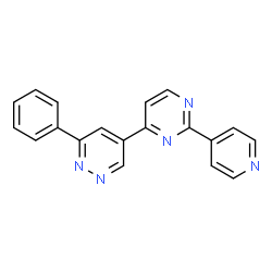 ChemSpider 2D Image | 3-Phenyl-5-[2-(4-pyridinyl)-4-pyrimidinyl]pyridazine | C19H13N5