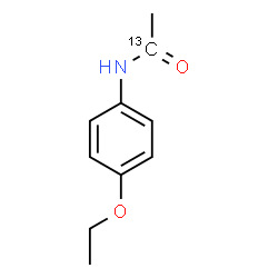 ChemSpider 2D Image | N-(4-Ethoxyphenyl)(1-~13~C)acetamide | C913CH13NO2