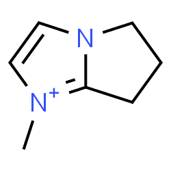 ChemSpider 2D Image | 1-Methyl-6,7-dihydro-5H-pyrrolo[1,2-a]imidazol-1-ium | C7H11N2