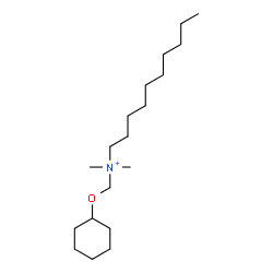 ChemSpider 2D Image | N-[(Cyclohexyloxy)methyl]-N,N-dimethyl-1-decanaminium | C19H40NO