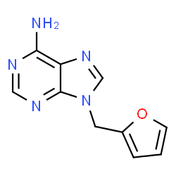 ChemSpider 2D Image | 9-(furan-2-ylmethyl)purin-6-amine | C10H9N5O