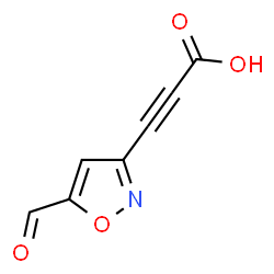 ChemSpider 2D Image | 3-(5-Formyl-1,2-oxazol-3-yl)-2-propynoic acid | C7H3NO4