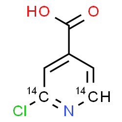 ChemSpider 2D Image | 2-Chloro-4-(2,6-~14~C_2_)pyridinecarboxylic acid | C414C2H4ClNO2