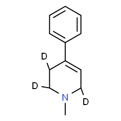 ChemSpider 2D Image | 1-Methyl-4-phenyl(2,3,6-~2~H_3_)-1,2,3,6-tetrahydropyridine | C12H12D3N