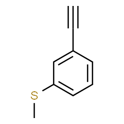 ChemSpider 2D Image | 1-Ethynyl-3-(methylsulfanyl)benzene | C9H8S
