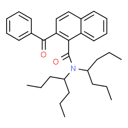 ChemSpider 2D Image | 2-Benzoyl-N,N-di(4-heptanyl)-1-naphthamide | C32H41NO2